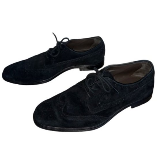 Men\'s TOD\'S Black Suede Lace Up Wingtip Oxford Brogue Dress Shoes Size 8.5 main image 7